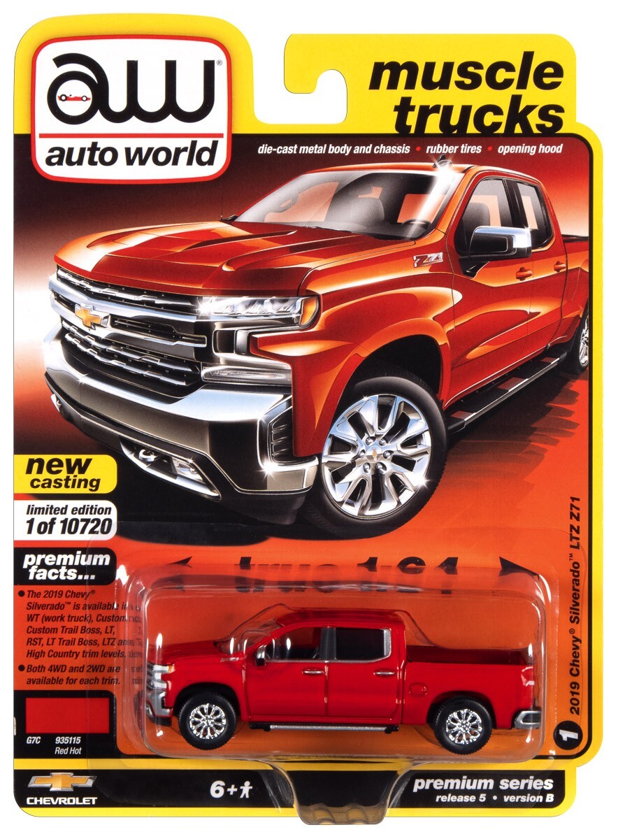 Auto World NEW CASTING 2019 Chevrolet Silverado LTX Z71 1:64