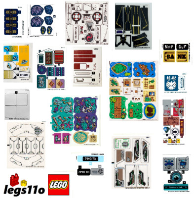 Lego Set Stickerbögen für verschiedene Sets 2013-2024 Marvel DC Harry Potter Disney