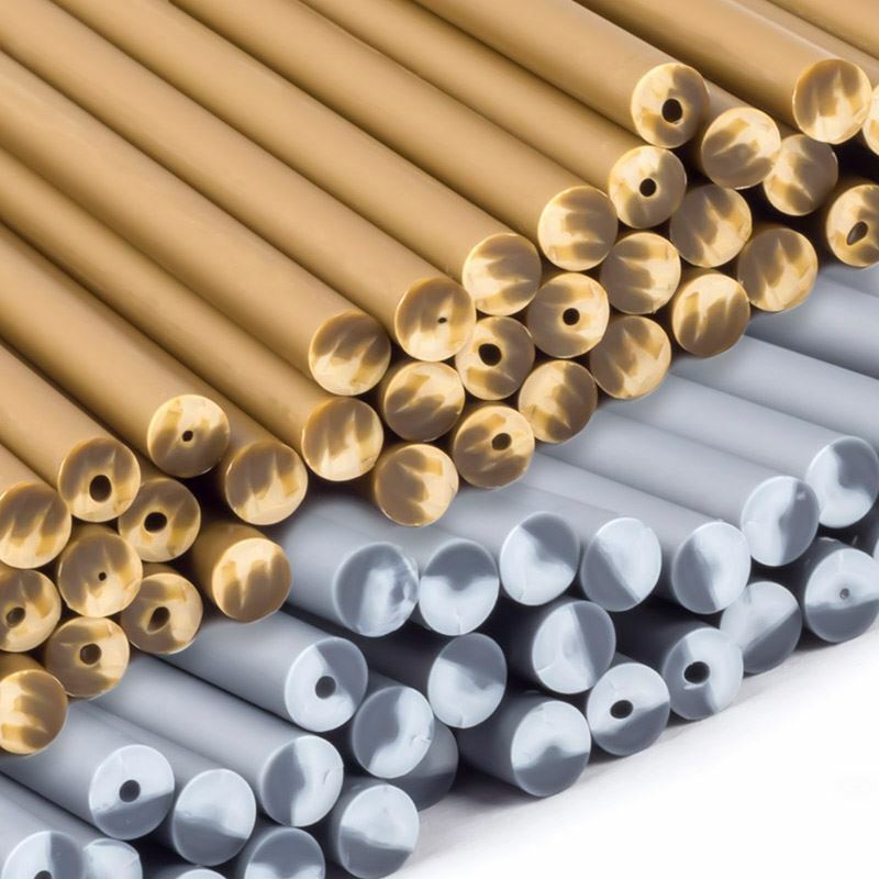 Gold and Silver Plastic Lollipop Sticks (150mm x 4.5mm) x200 Cakepop Craft