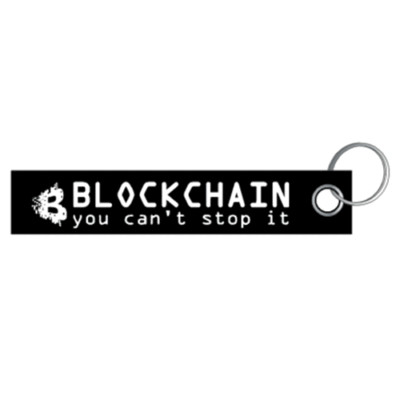 BLOCKCHAIN you cant stop it Schlüsselanhänger Schlüsselband Lanyard 3x16cm