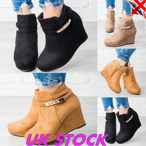 wedge heel ankle boots ebay uk wedge heel ankle boots ebay uk
