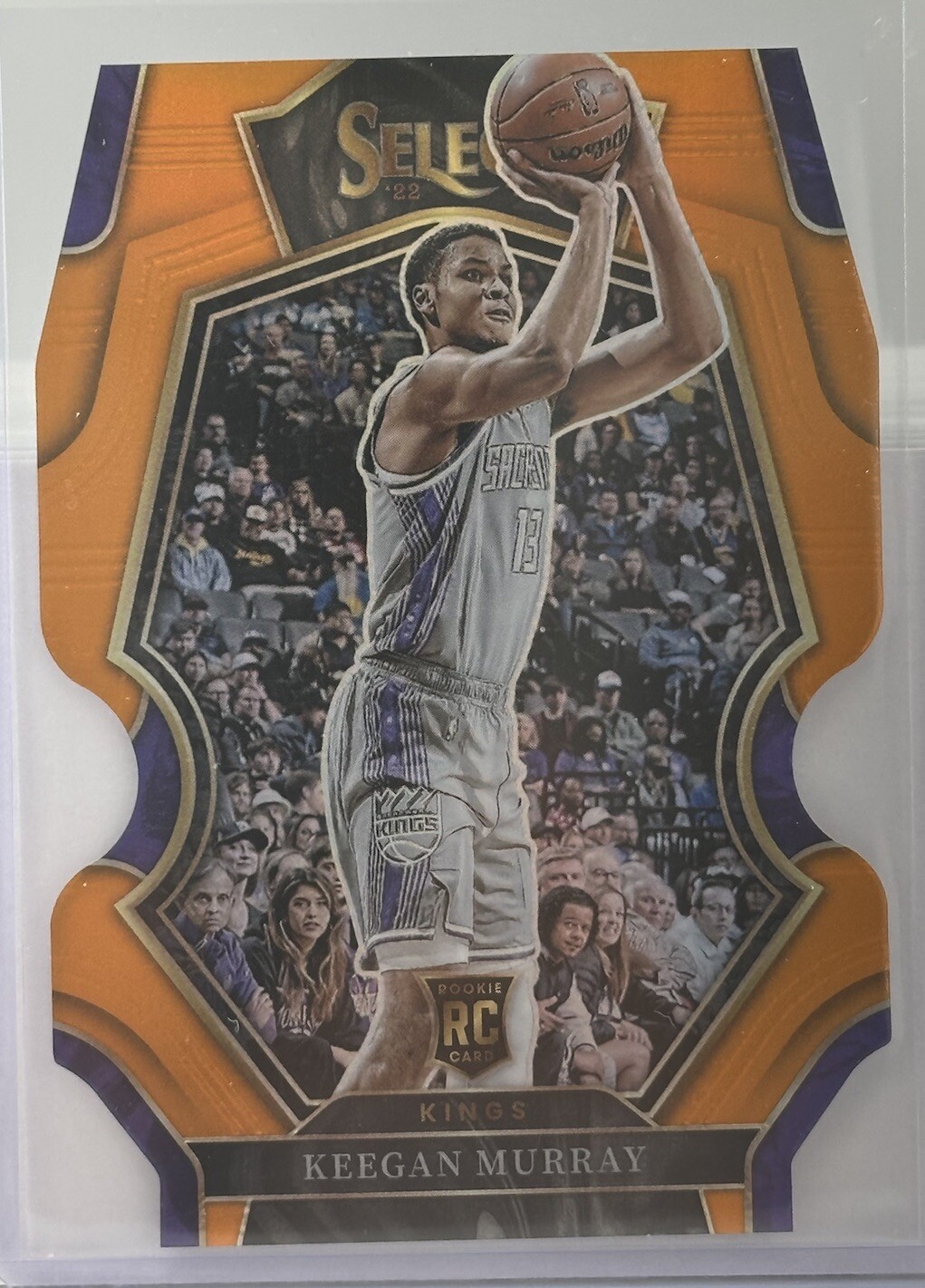 2022-23 Select Orange Prizm Die-Cut #197 Keegan Murray Book End 65/65 Kings