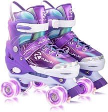 KUXUAN SZ. SMALL KIDS PURPLE ROLLER SKATES Medium  1Y - 4.5Y