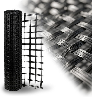4Ft X 100Ft Fiberglass Geogrid for Retaining Walls, Bi-Directional 30Kn Tensile