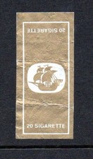 ITALY STAMPS - REVENUE - 1965/75 TOBACCO CIGARETTE BAND GOLD