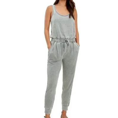 Splendid Costa Mesa Scoop Neck Sleeveless Drawstring Jumpsuit  Size Large
