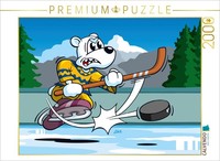 Calvendo Puzzle Hockey Polar Bear! | 2000 Pieces, Finished Size 35.4 × 26.4 In (