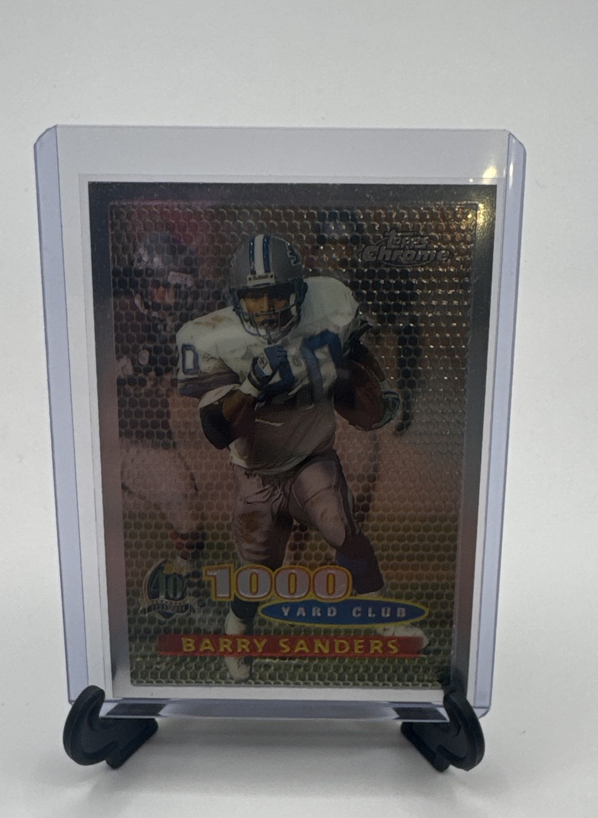 1996 Topps Chrome - 1000 Yard Club Barry Sanders #51