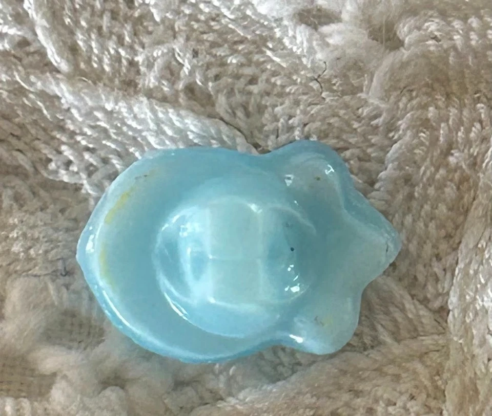 Vintage Czech Glass Realistic MOUSE Button. Black Paint Detail. NOS. 5/16 inch - Image 4 of 4