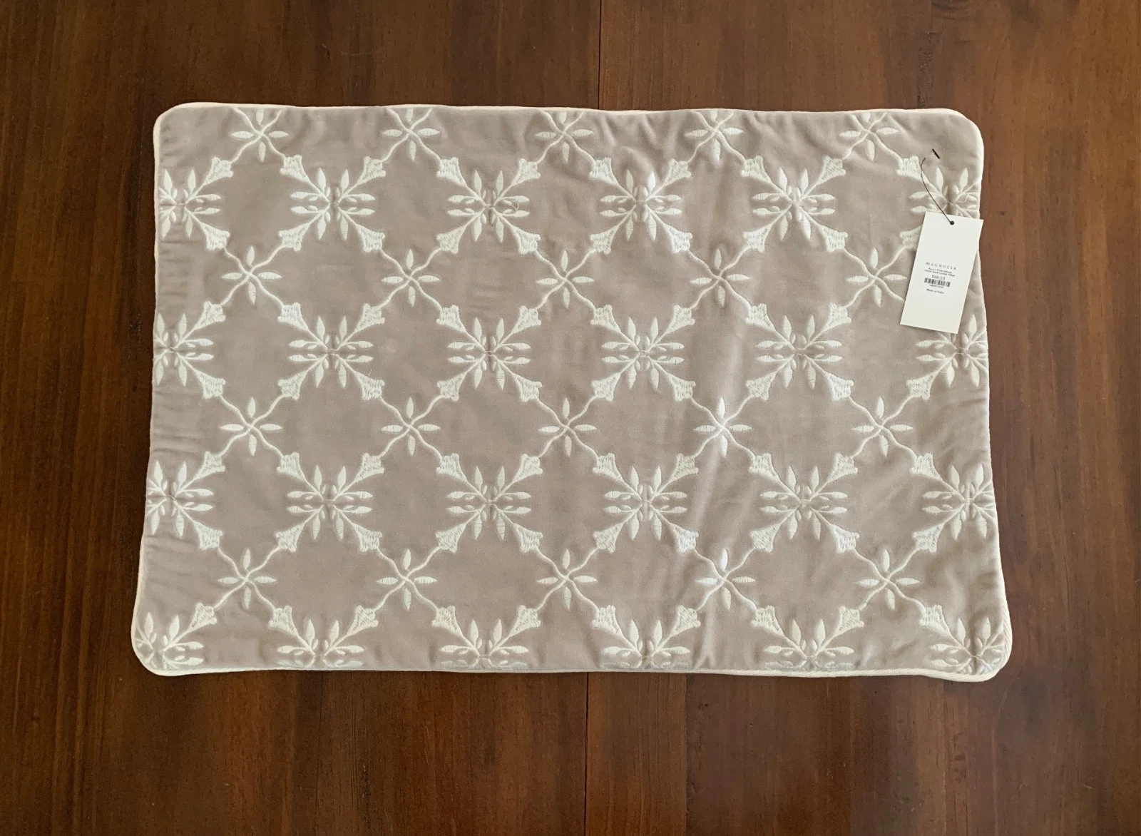Magnolia Home Embroidered Velvet Lumbar Pillow
