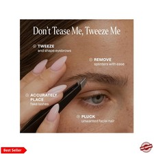 Professional Eyebrow Tweezers Slant Tip - Precision for Men Women, Stainles...
