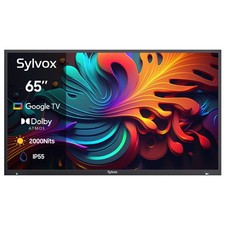 SYLVOX Outdoor TV 65 inch Smart QLED TV 2000 Nit IP55 Waterproof 4K UHD Speakers