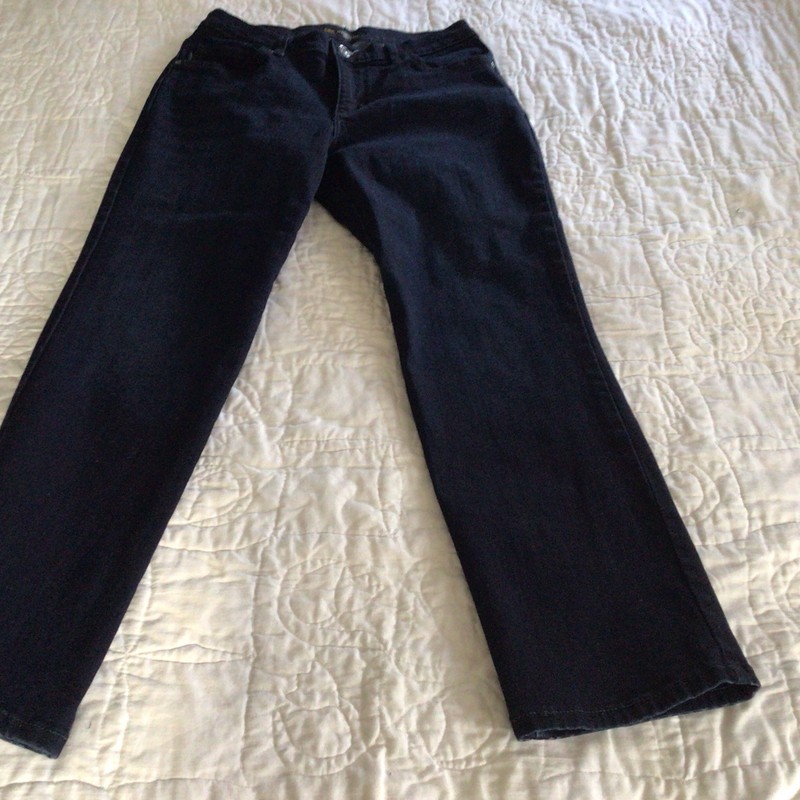 Lee Womens Jeans Size 8 Relaxed Fit Straight Leg Mid Rise Dark Wash