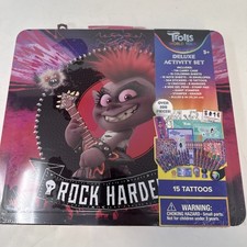 Trolls World Tour Deluxe Activity Set Over 200 Pieces Tin Carry Case New Sealed