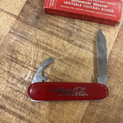 New in Box Rare 80's Victorinox Bantam. Single layer 84mm Swiss knife Coca-Cola