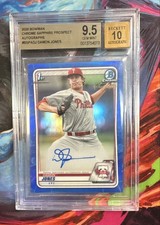2020 Bowman Chrome Prospects Autographs Damon Jones  Blue Refractor /150 BGS 9.5