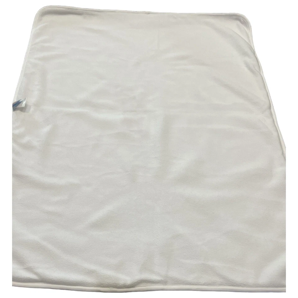 Manta De Colección Recién Nacida Blanca Conejito Bebé Niña Rosa Púrpura Bordado Flor Vellón Foto 4 de 4