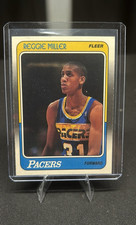 Fleer 1988-89 Reggie Miller Indiana Pacers #57 Rookie Base Set Card. rookie card picture