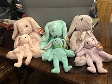 TY Beanie Buddy Hippity Hoppity Floppity  Babies Bunny Set