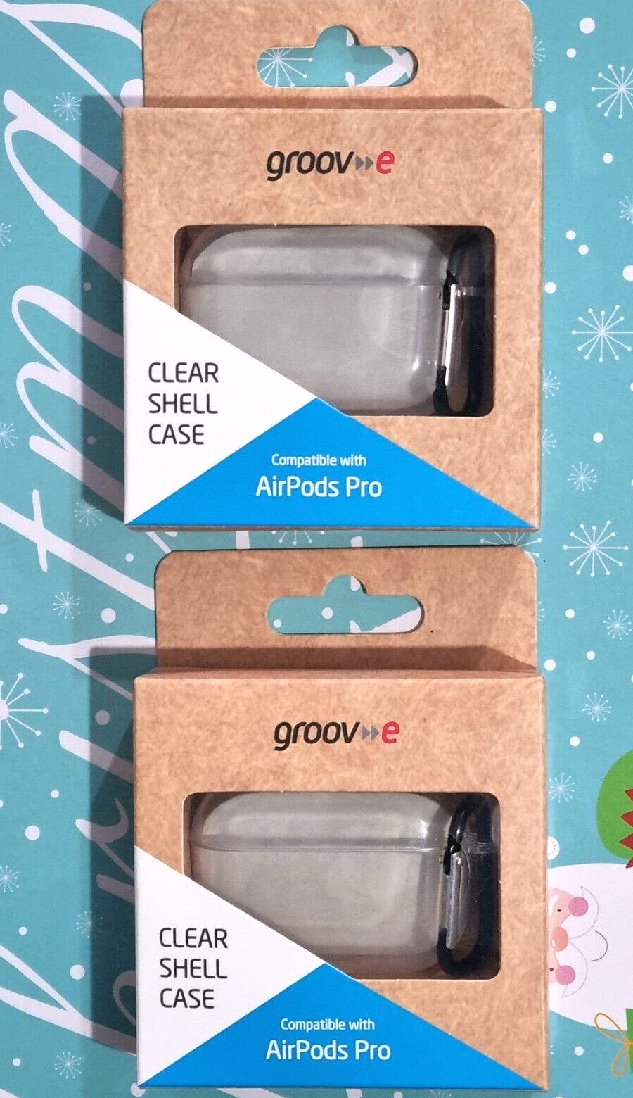 2 x Groove Airpods Pro CLEAR SHELL CASE