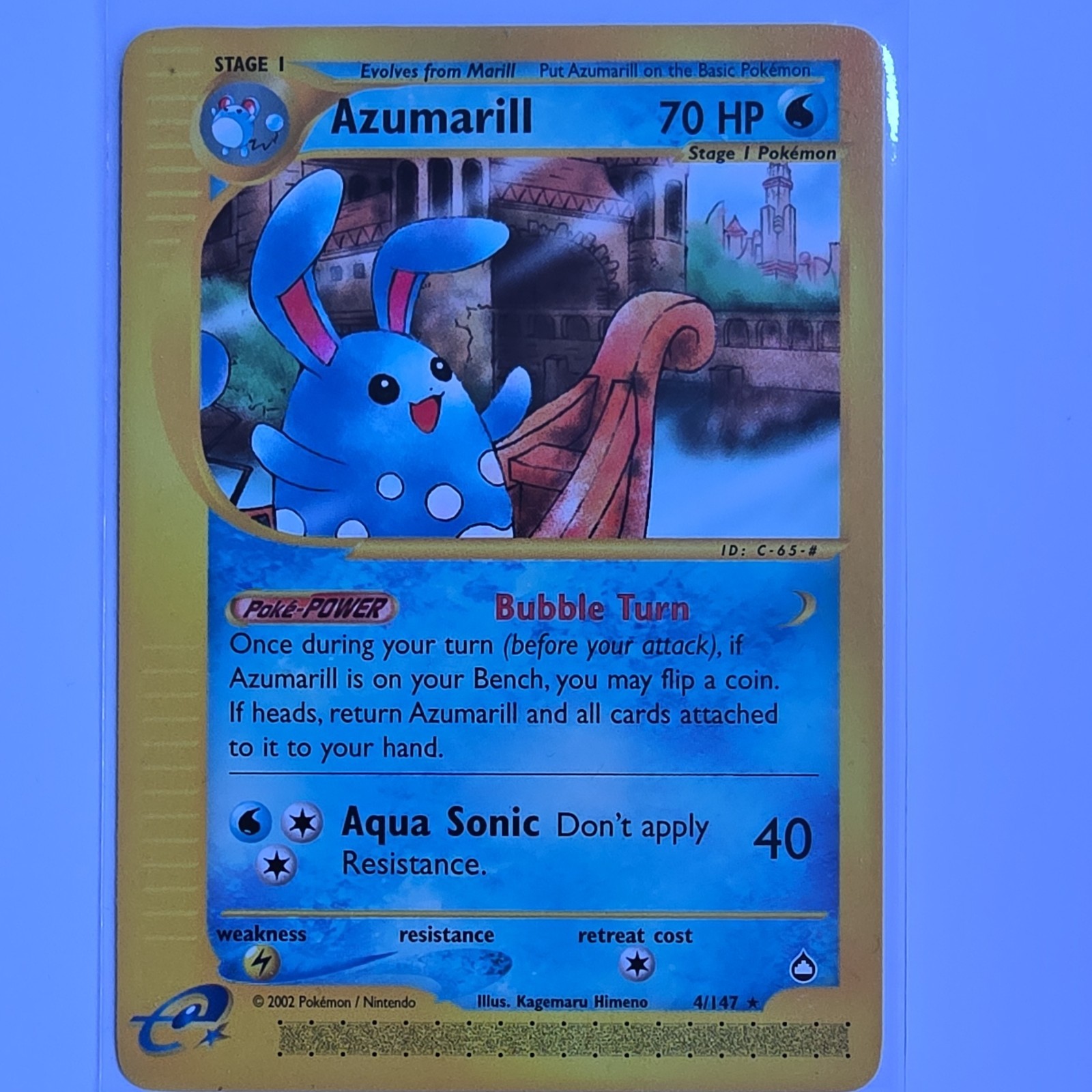 Pokémon TCG Azumarill Aquapolis 4/147 Rare 2002 Nintendo NM