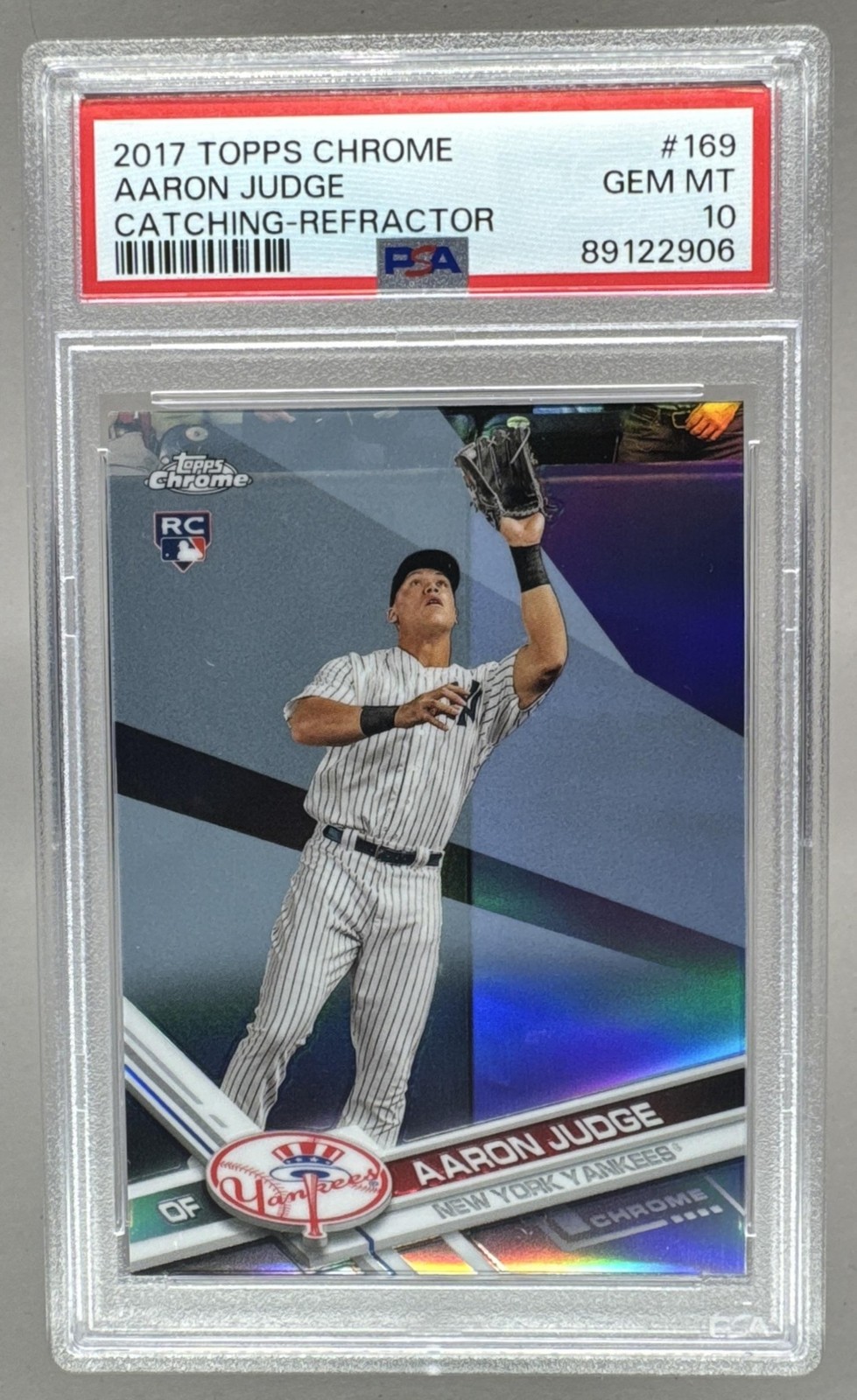 89122906 Aaron Judge 2017 Topps Chrome #169 Refractor Rookie RC PSA 10