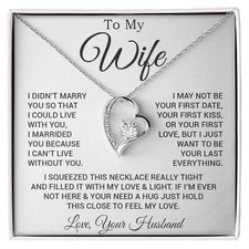 To My Wife Necklace, Gift For Wife, Anniversary Gift For Wife, Necklace For Wife