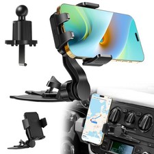 Car Phone Mount CD Slot 360  Adjustable Air Vent Holder for 4-7" iPhone Samsung