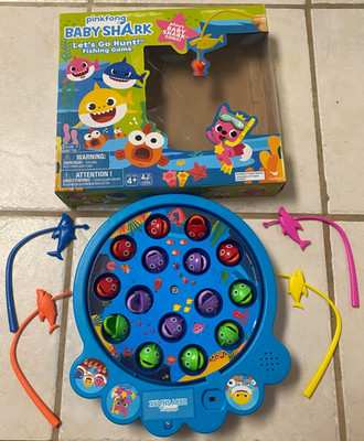 Baby Shark Let's Go Hunt Musical Fishing Game Plays Song Educational Toy Board
