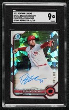 2022 Bowman Chrome Prospect Atomic Refractor Graham Ashcraft SGC 9 Auto 1j7t
