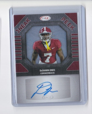 DaSHAWN JONES '25 SAGE SNEAK PEEK RED PARALLEL AUTOGRAPHED ROOKIE-SHIPS FREE