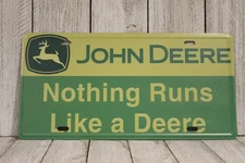 John Deere License Plate Tin Sign Farm Farmer Tractors Nothing Runs Like a 97