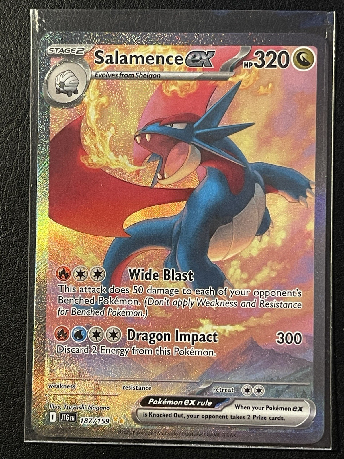Pokémon TCG Salamence EX 187/159 Journey Together Special Illustration Rare NM