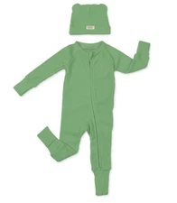 Bella Tunno Good Little Citizen Zip Fit Sleeper & Beanie Long Sleeve 0-3mo Green