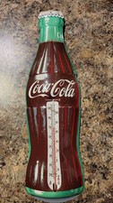 Coca-Cola Vintage thermometer 1950&rsquo;s 16&rdquo; Tin Coke Bottle Made in USA
