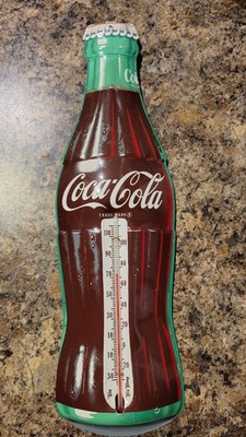 Coca-Cola Vintage thermometer 1950 s 16  Tin Coke Bottle Made in USA