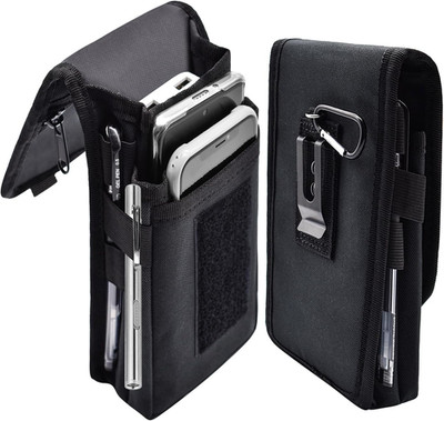 Dual Phone Holster, Large Smartphone Pouch, Belt Clip Tool Pouch, Multi-Purpose