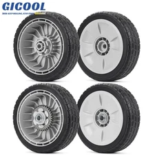 4Pk HRR216 Lawn Mower: 2 Front 44710-VL0-L02ZB & 2 Rear 42710-VE2-M02ZE 8" Wheel