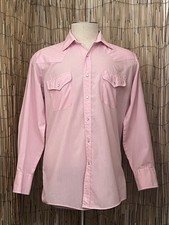 Sheplers Mens LS Pearl Snap Vintage Western Shirt-Size 15.5/33-Cotton Poly Blend