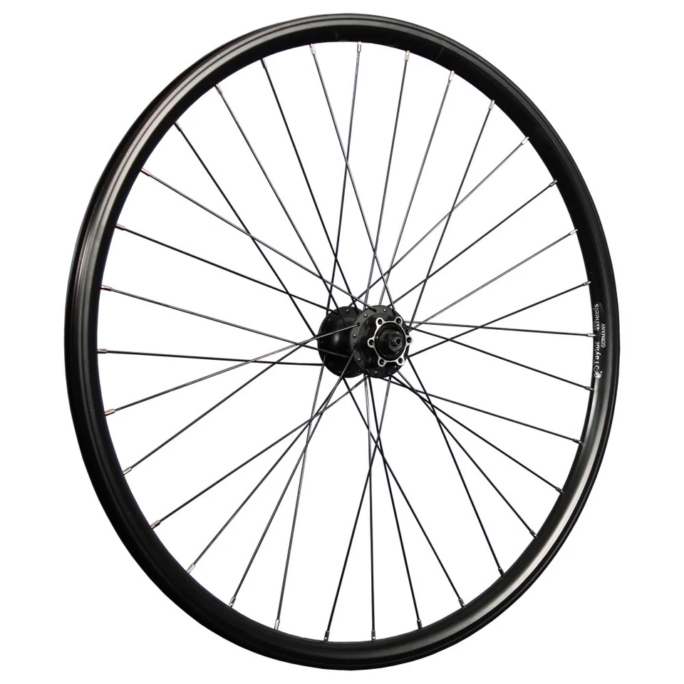 28 Zoll Vorderrad Hohlkammer Mach1 Track Disc Shimano Deore HB-M525 schwarz