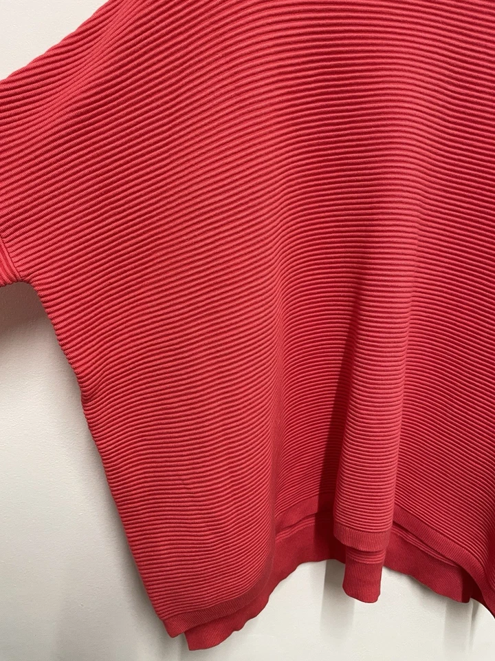 Paisie @ Plumo Ribbed Jumper Size L/XL Red Pink Oversized Boxy Longline - Image 4 of 4