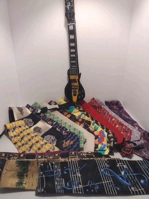 Lot of 17 Men s Ties   NWT Gibson Guitar, Music, Silk, Designer, Holiday