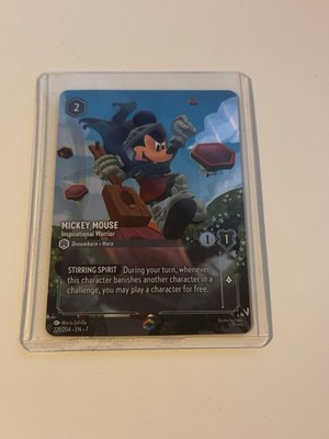 Lorcana Mickey Mouse Inspirational Warrior Archazias Island NM