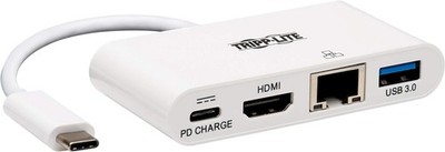 Tripp Lite U444-06N-H4GU-C USB-C Multiport Adapter, 4K HDMI, USB-A Port, Gbe und