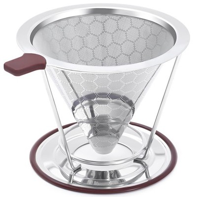 Pour Over Coffee Dripper, Stainless Steel Filter,Easy to Clean Paperless pour...