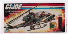 GI Joe 1983 Dragonfly XH-1 W  Wild Bill MIB Sealed AFA 75Q