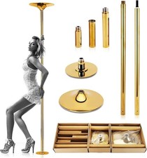 Stripper Pole,Removable 45mm Rotate  Static Dancing Pole Heavy-Duty Steel .....