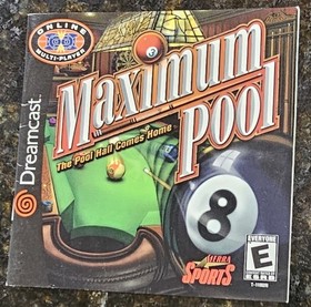 Ecco BMX Maximum Pool Disc & Manual Only Sega Dreamcast Web Browser Complete CIB