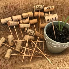 Plant Markers, Herb Labels, Garden Seed Markers, Cute Plant Labels, Set of Five