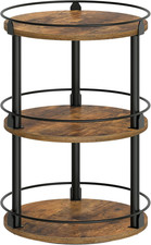 3-Tier Lazy Susan Organizer, Rotating Spice Rack, Spinning Organizer, Industrial